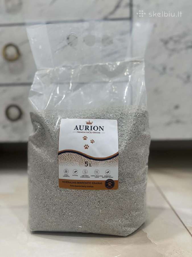 Aurion Premium bentonitinis kačių kraikas 5l - nuotraukos Nr. 5