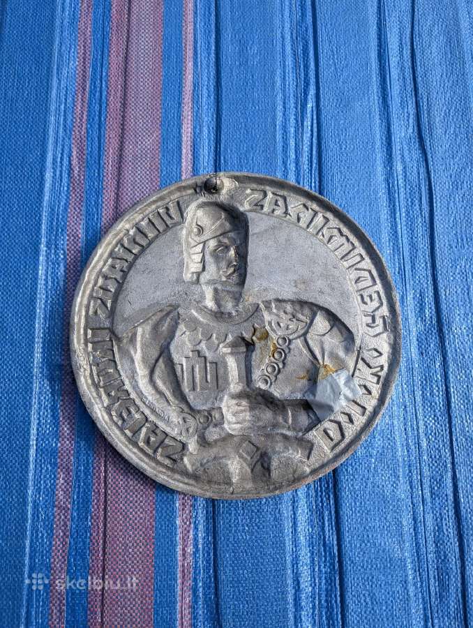 Vintažinis aliuminio bareljefas „Didysis kunigaikš - nuotraukos Nr. 2