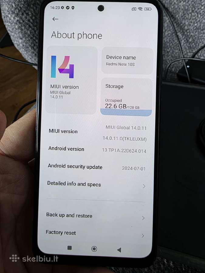 Xiaomi redmi note 10s 128gb - nuotraukos Nr. 8