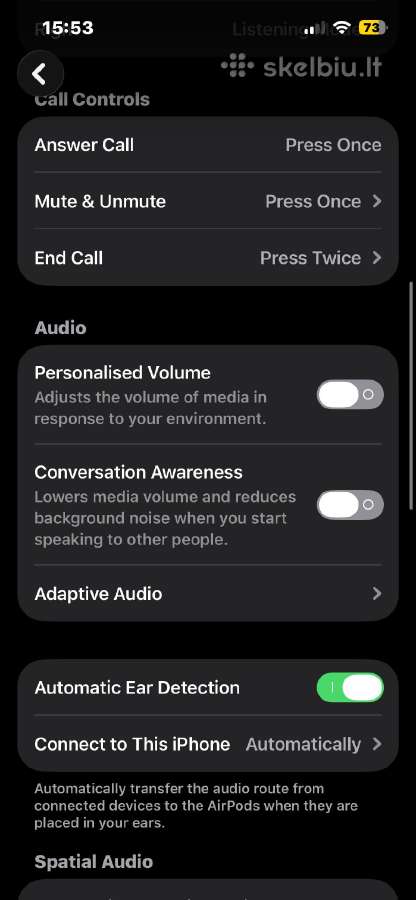 Apple Airpods 4 (Anc) belaidės ausinės - nuotraukos Nr. 6