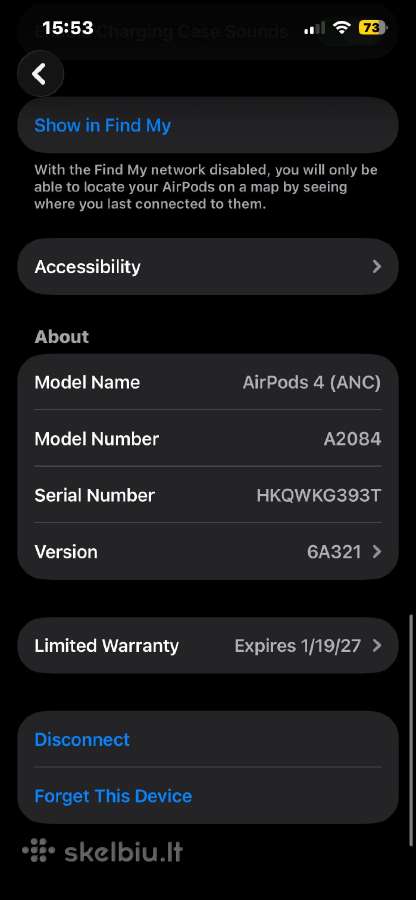 Apple Airpods 4 (Anc) belaidės ausinės - nuotraukos Nr. 8