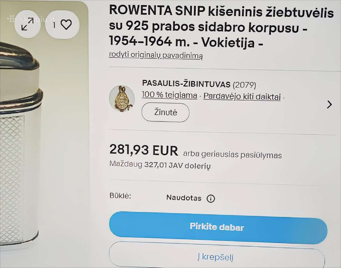 Prabangus žiebtuvėlis. - nuotraukos Nr. 7
