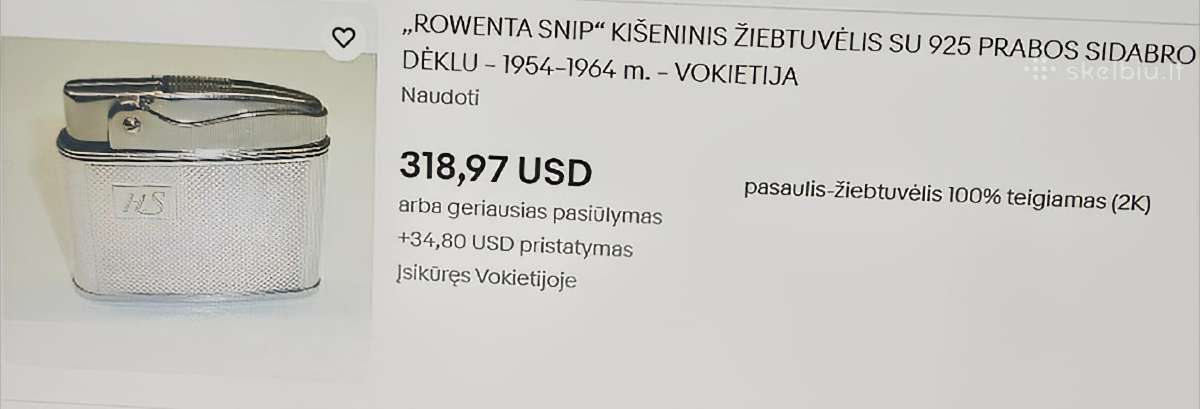 Prabangus žiebtuvėlis. - nuotraukos Nr. 9