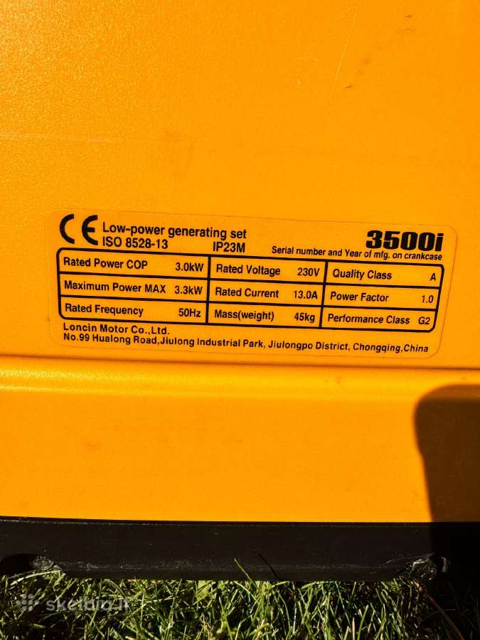 Benzininis generatorius Loncin Lc3500i 230v - nuotraukos Nr. 6