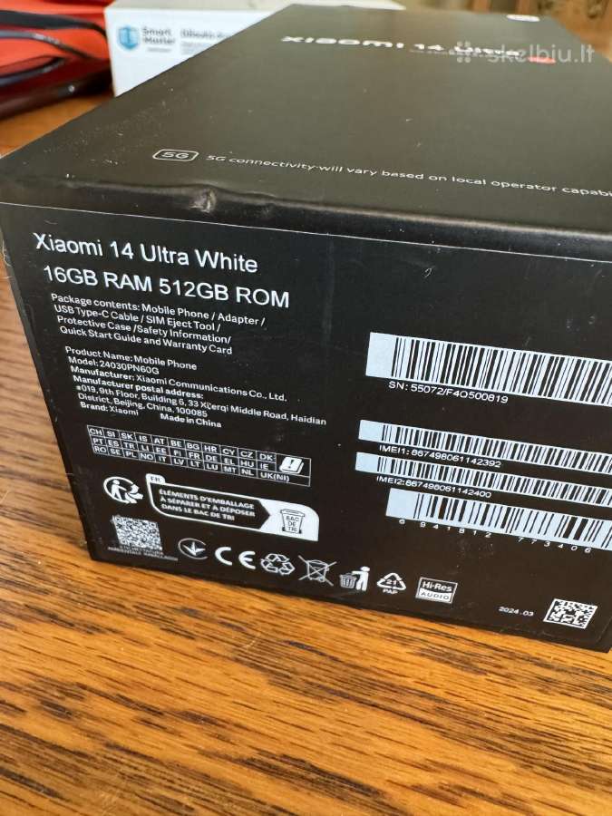 Xiaomi 14 ultra white 16gb RAM 512gb rom - nuotraukos Nr. 6
