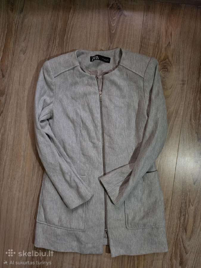 Šviesiai pilkas Zara Woman švarkas-paltukas (L) - nuotraukos Nr. 6