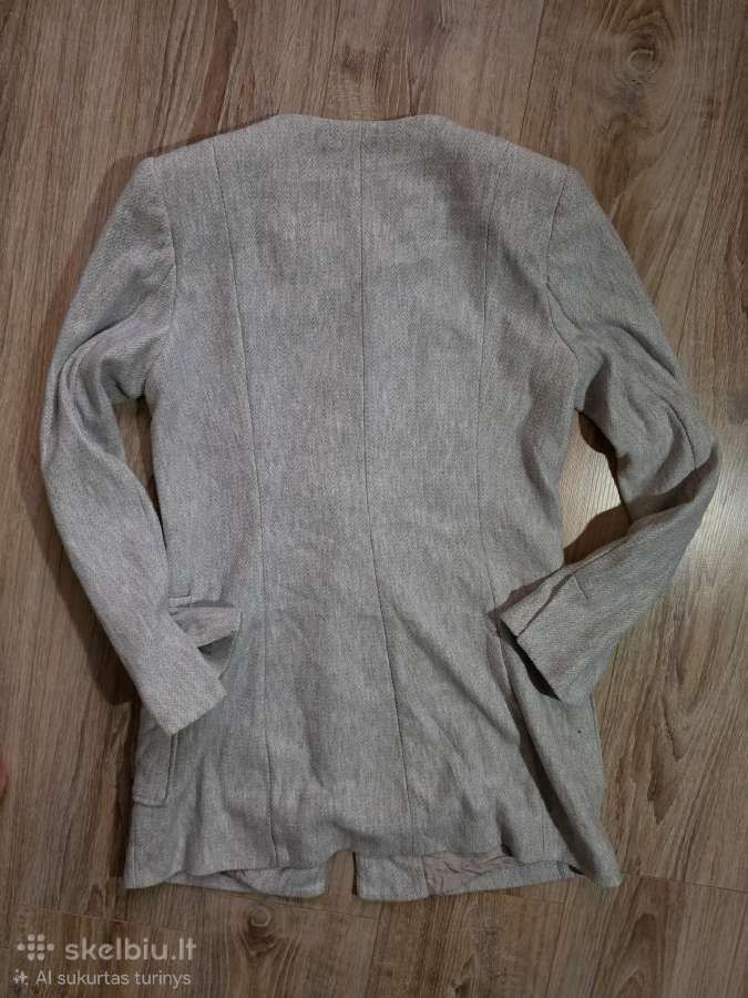 Šviesiai pilkas Zara Woman švarkas-paltukas (L) - nuotraukos Nr. 7