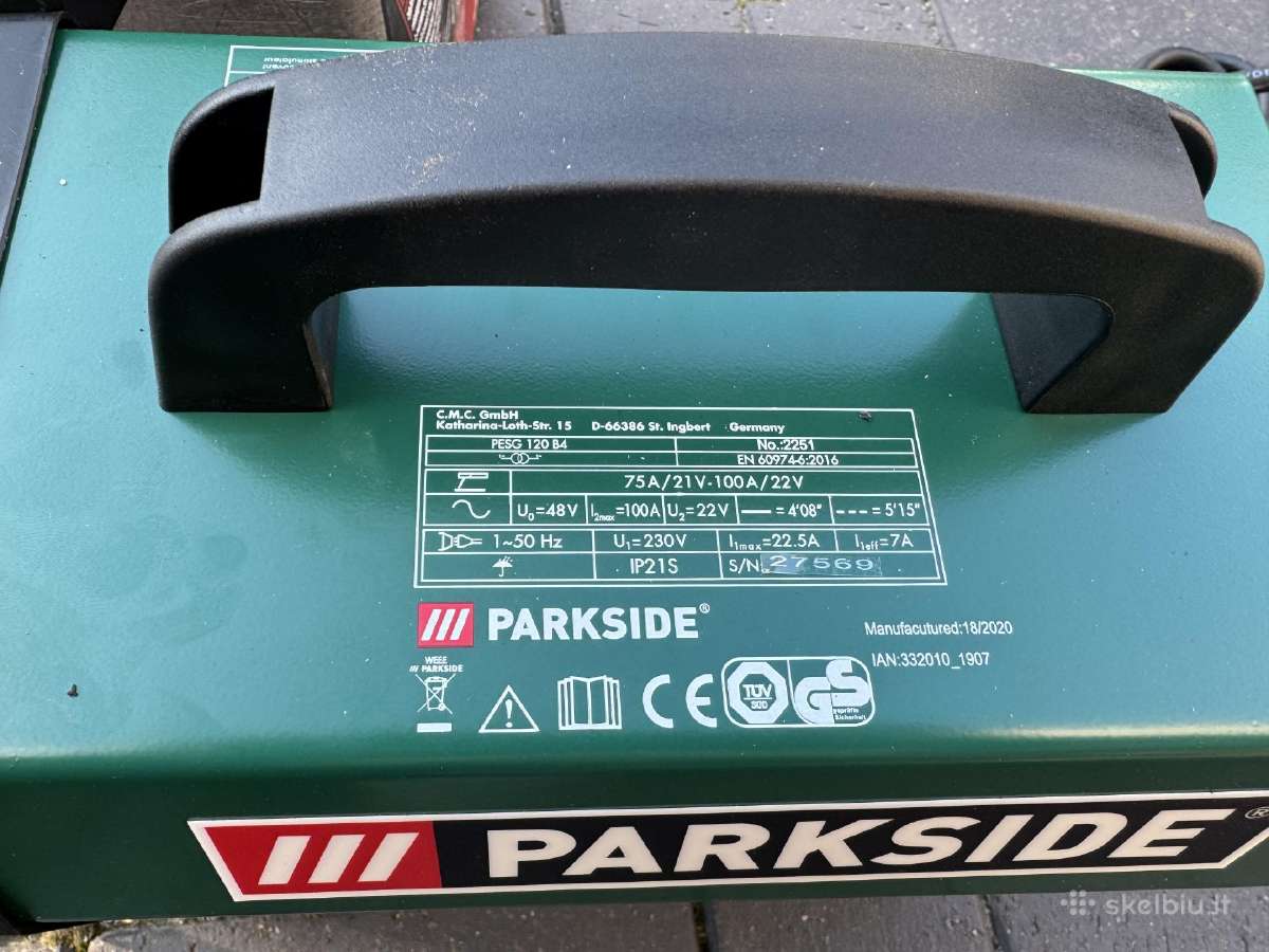 Suvirinimo aparatas Parkside Pesg 120 B4 - nuotraukos Nr. 3