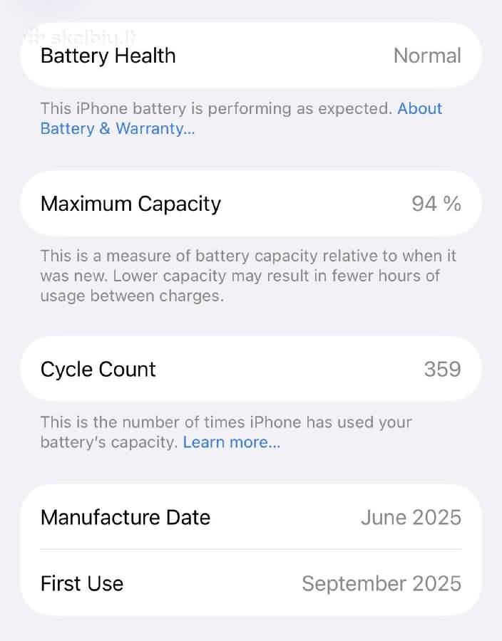 iPhone 16 pro 128gb, 94%, garantija - nuotraukos Nr. 4