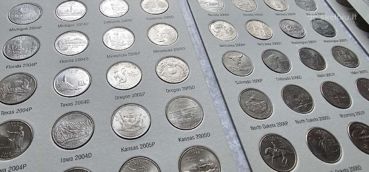 Usa 1999-2008 ketvirciu pilna kolekcija Unc 50vnt - nuotraukos Nr. 2