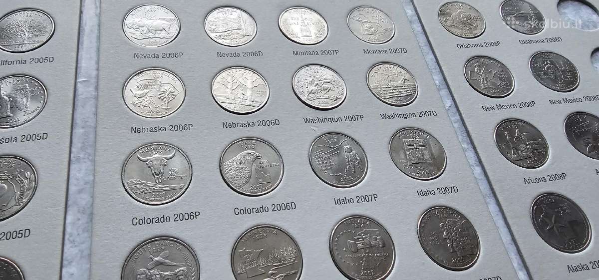 Usa 1999-2008 ketvirciu pilna kolekcija Unc 50vnt - nuotraukos Nr. 3