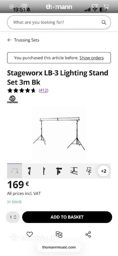 Stageworx Lb-3 Apšvietimo stovas / konstrukcija - nuotraukos Nr. 5