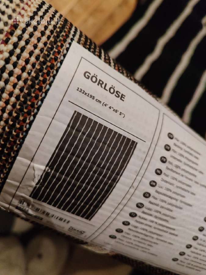 Juodas Ikea kilimas - nuotraukos Nr. 2