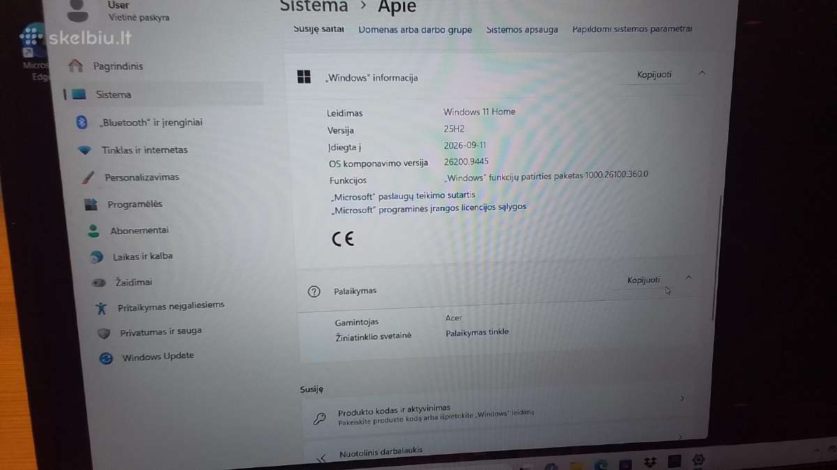 Galingas žaidimų kompiuteris Acer Nitro V (i5-1342 - nuotraukos Nr. 4