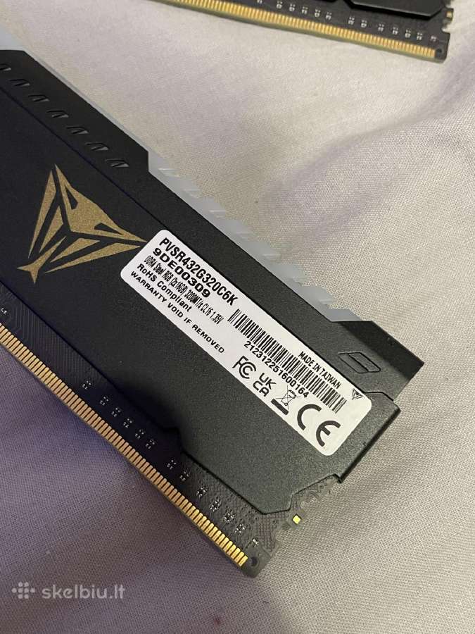 RAM Patriot Viper Steel Rgb 32gb Ddr4 3200mhz Kit - nuotraukos Nr. 3