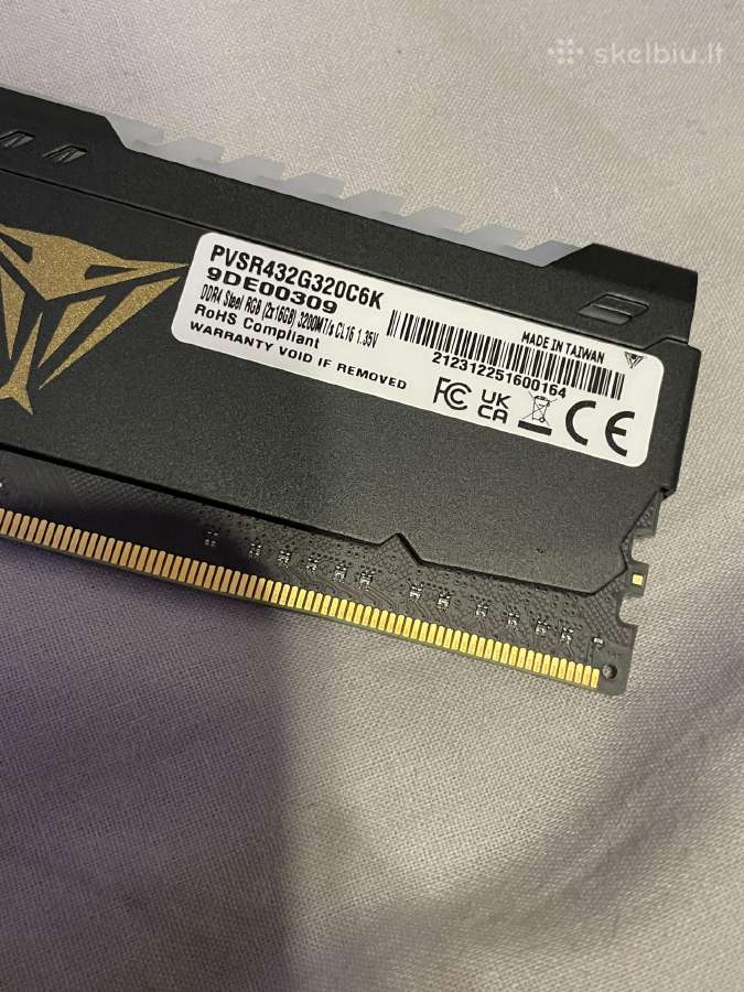 RAM Patriot Viper Steel Rgb 32gb Ddr4 3200mhz Kit - nuotraukos Nr. 4