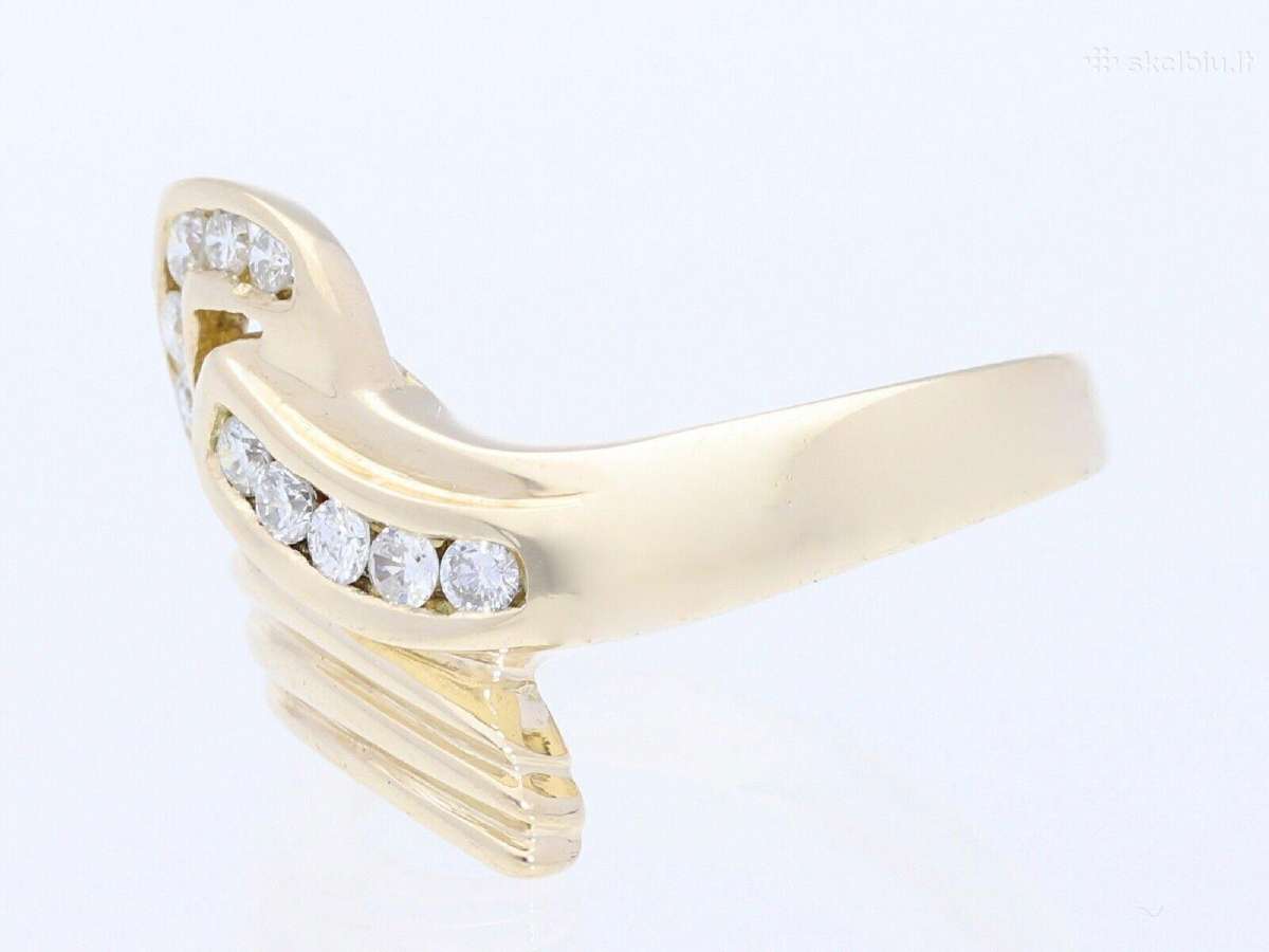 Aukso žiedas su deimantais (0,5ct) - nuotraukos Nr. 2