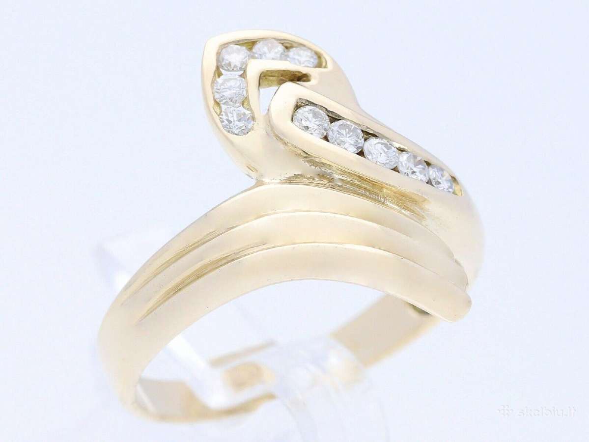 Aukso žiedas su deimantais (0,5ct) - nuotraukos Nr. 4
