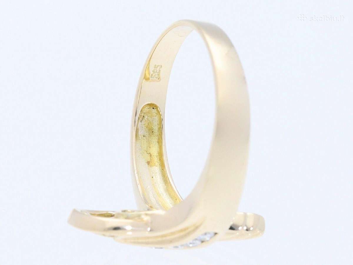 Aukso žiedas su deimantais (0,5ct) - nuotraukos Nr. 5
