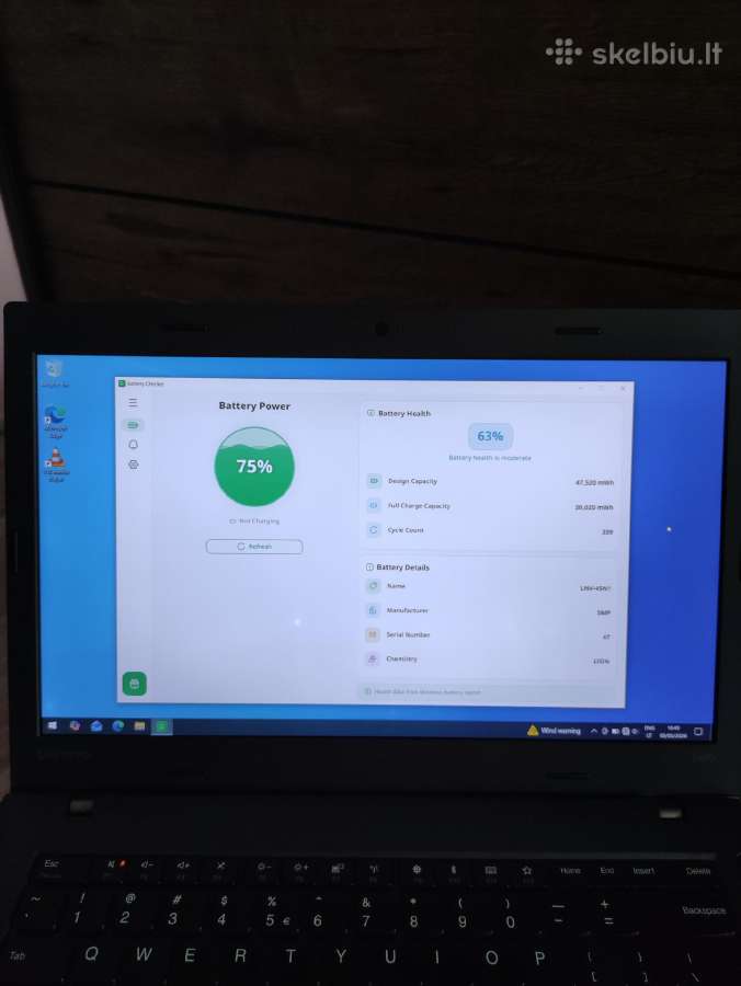 Lenovo L470 nešiojamas kompiuteris - nuotraukos Nr. 6
