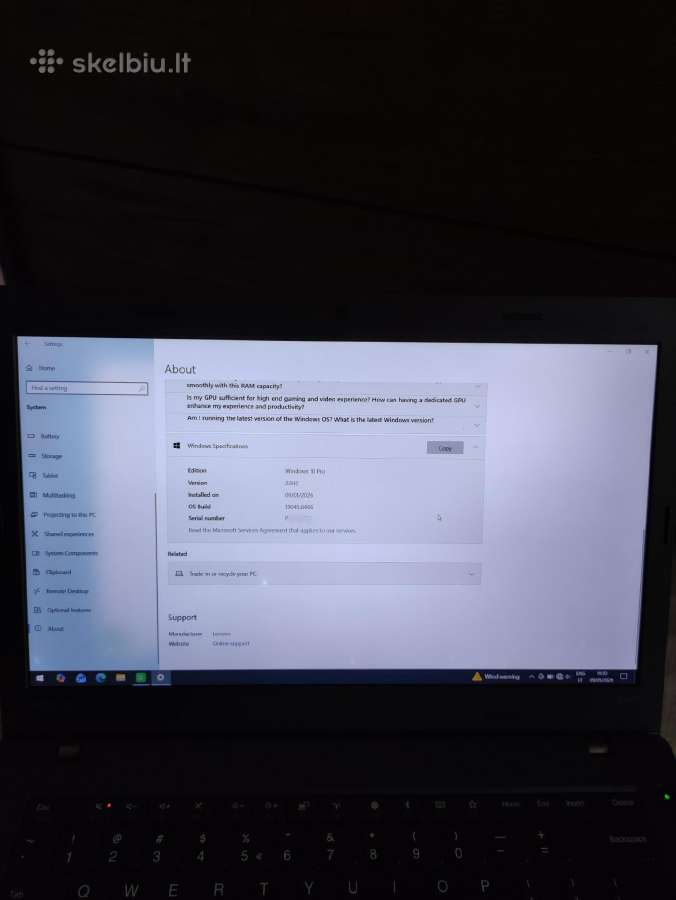 Lenovo L470 nešiojamas kompiuteris - nuotraukos Nr. 8