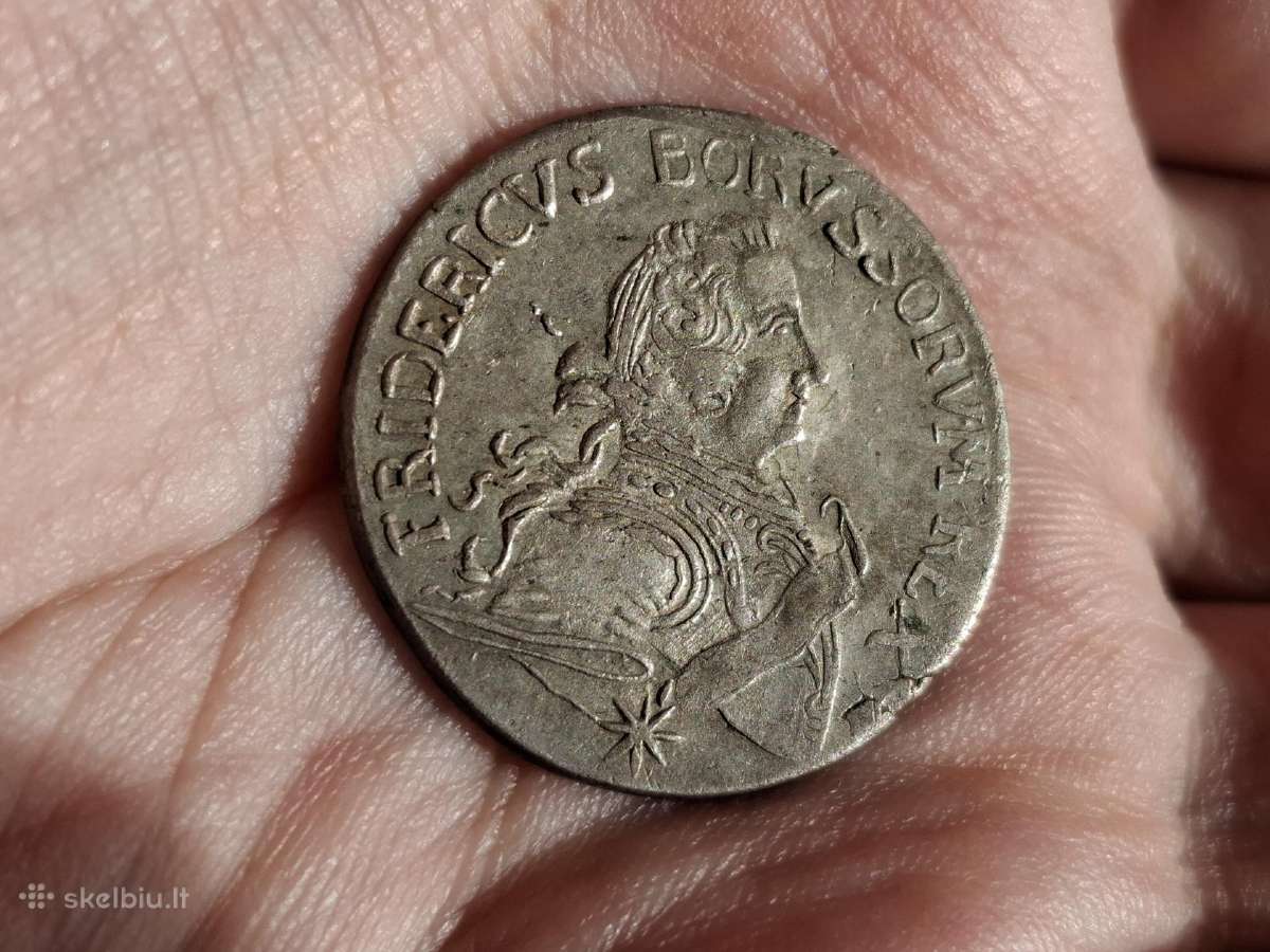 Prūsija Ortas 1754 sidabras - nuotraukos Nr. 2