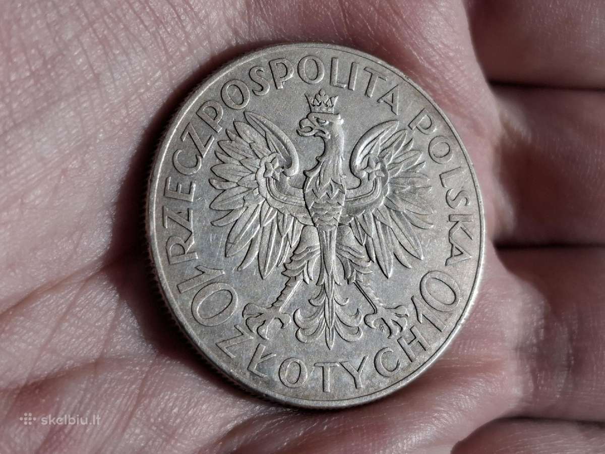Lenkija 10 zlotų Traugutas sidabras - nuotraukos Nr. 2