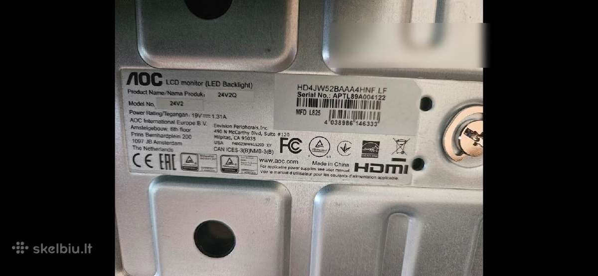 Monitorius Aoc 23.8 LCD - nuotraukos Nr. 3