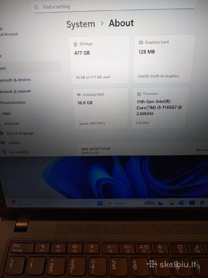 X13 Magnium /i5-1145/16/500ssd - nuotraukos Nr. 3