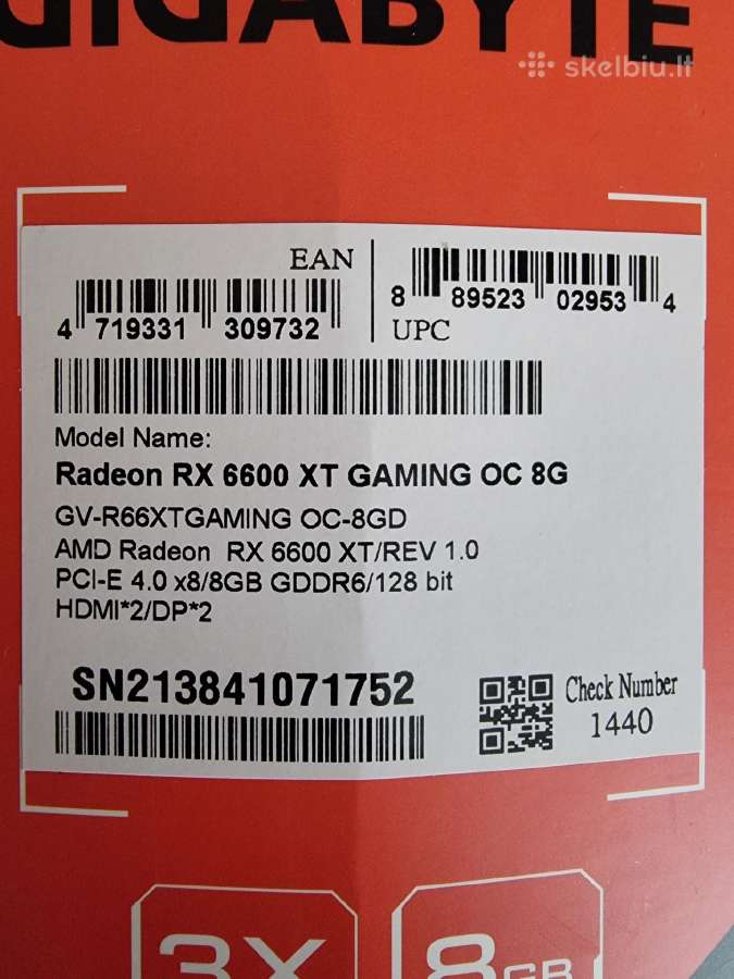 Gigabyte Rx 6600xt - nuotraukos Nr. 11