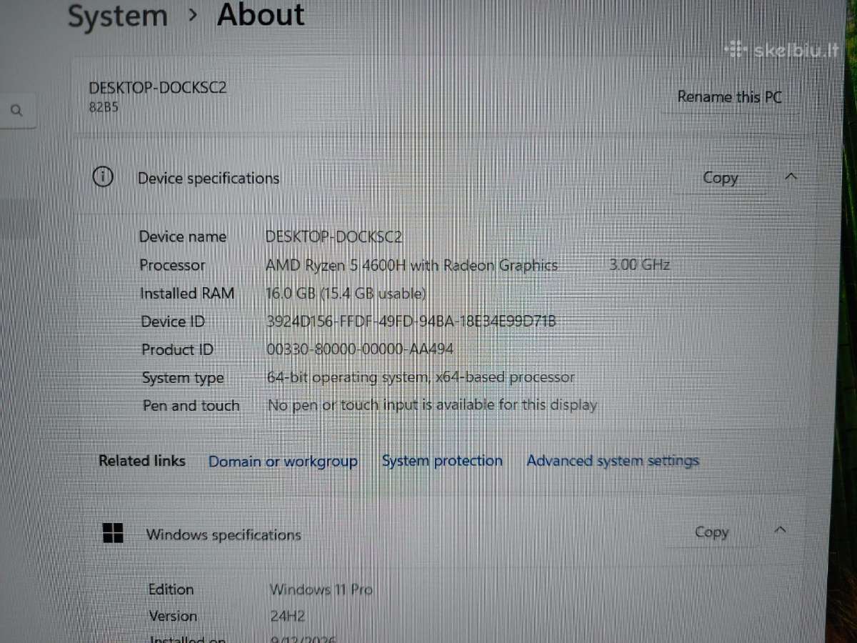 Lenovo Legion 5 15arh05 (tik integruota Gpu) - nuotraukos Nr. 5
