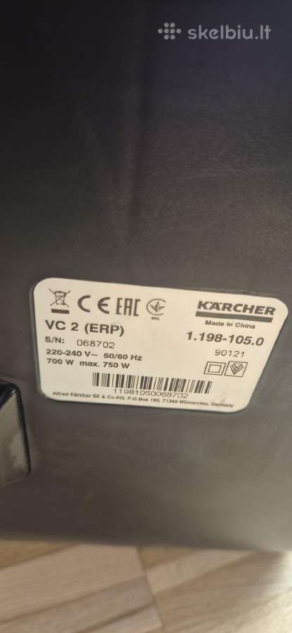 Karcher Vc2 - nuotraukos Nr. 3