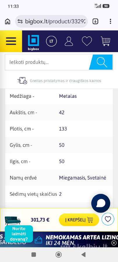 Sofa lova dvivietė parduodu Klaipėda - nuotraukos Nr. 18