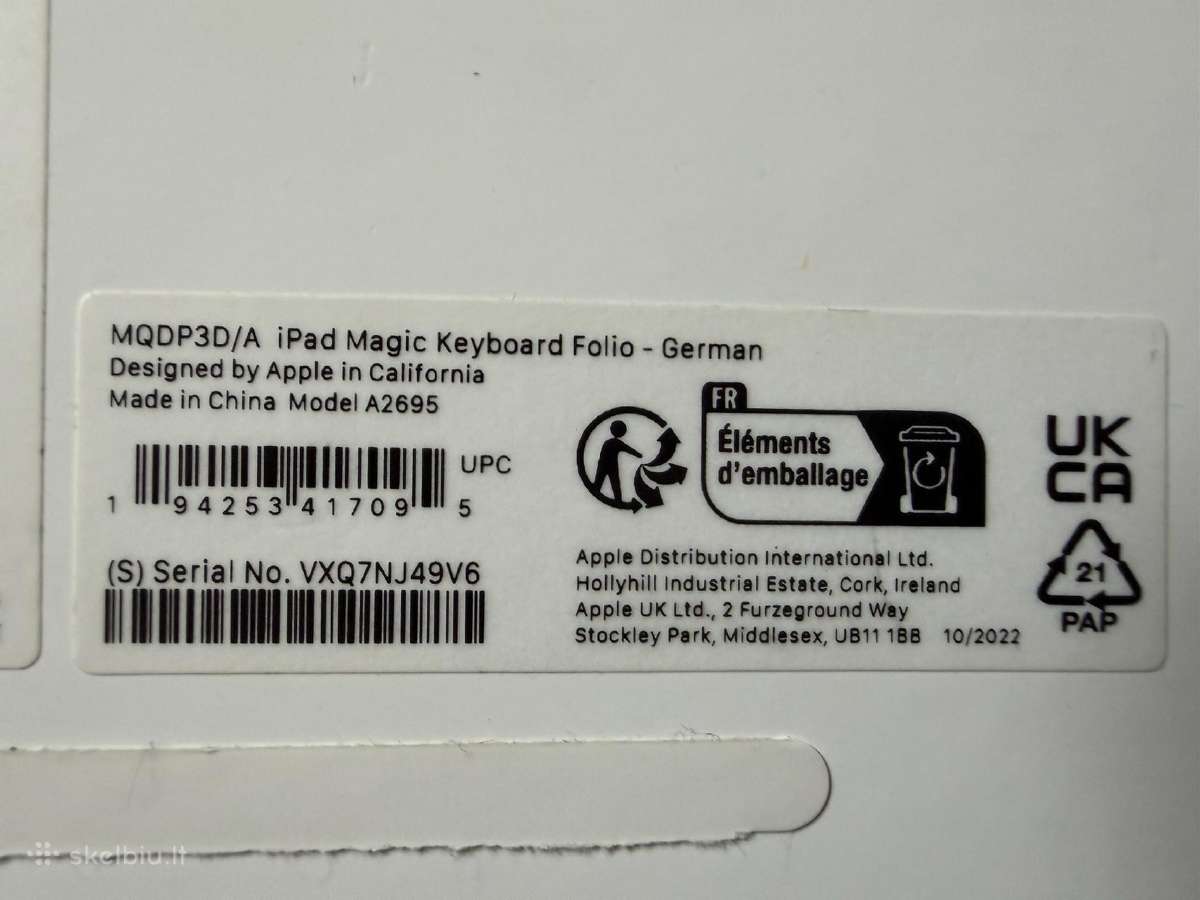 Apple Magic Keyboard Folio for iPad - nuotraukos Nr. 2