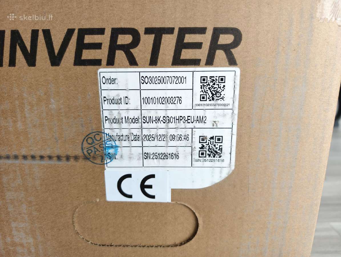 Deye aukšto voltažo hibridinis inverteris 8kw - nuotraukos Nr. 3