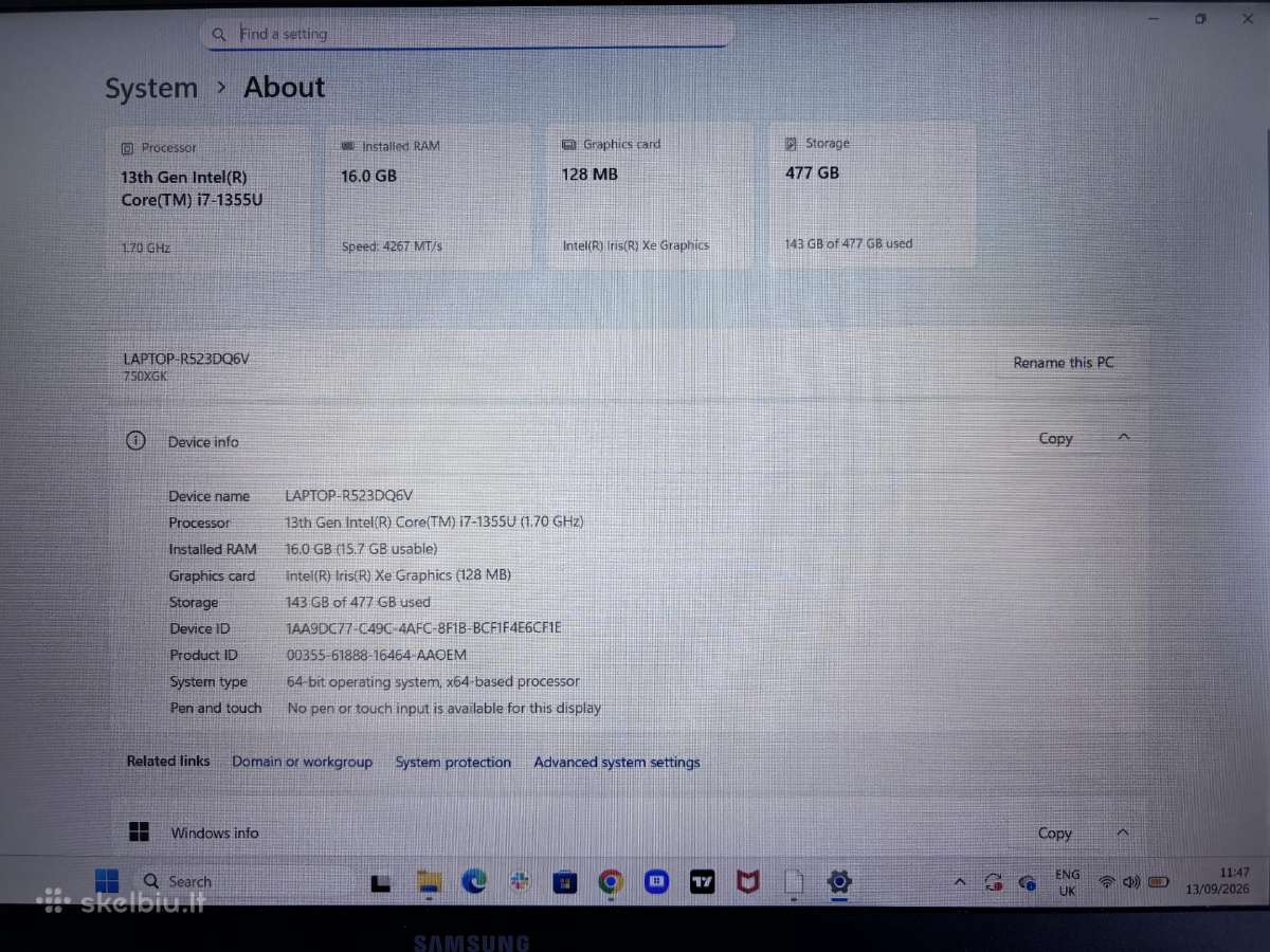 Samsung Galaxy Book4 Win11 Pro - nuotraukos Nr. 5