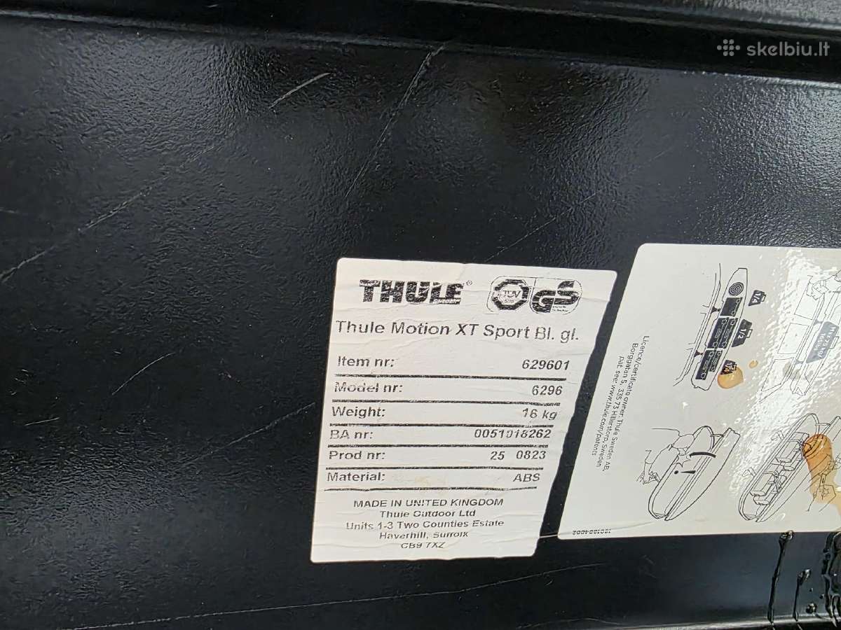 Thule Motion XT Sport stogo bagazine ir Thule Wing - nuotraukos Nr. 9