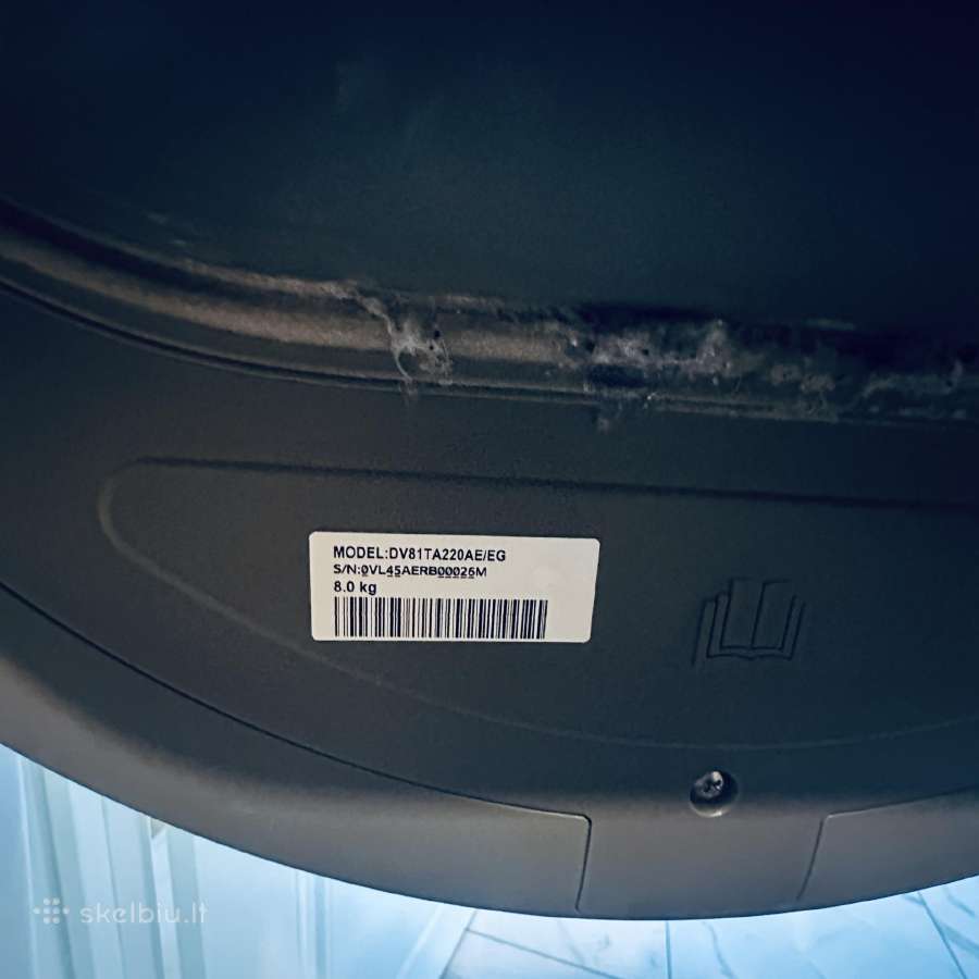 Dovanoju uz 100€ samsung džiovykę Dv81ta220ae/eg - nuotraukos Nr. 4