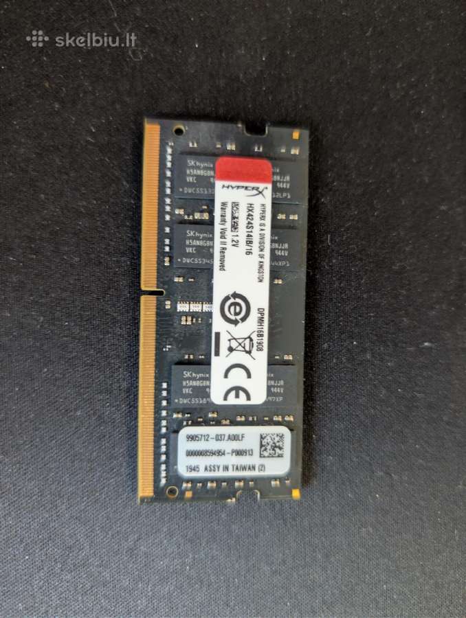 Hyper x impact ddr4 16gb RAM Sodimm - nuotraukos Nr. 2