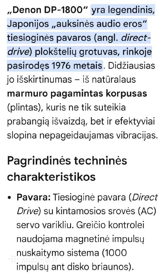 Denon Dp-1800 plokštelių grotuvas - nuotraukos Nr. 14