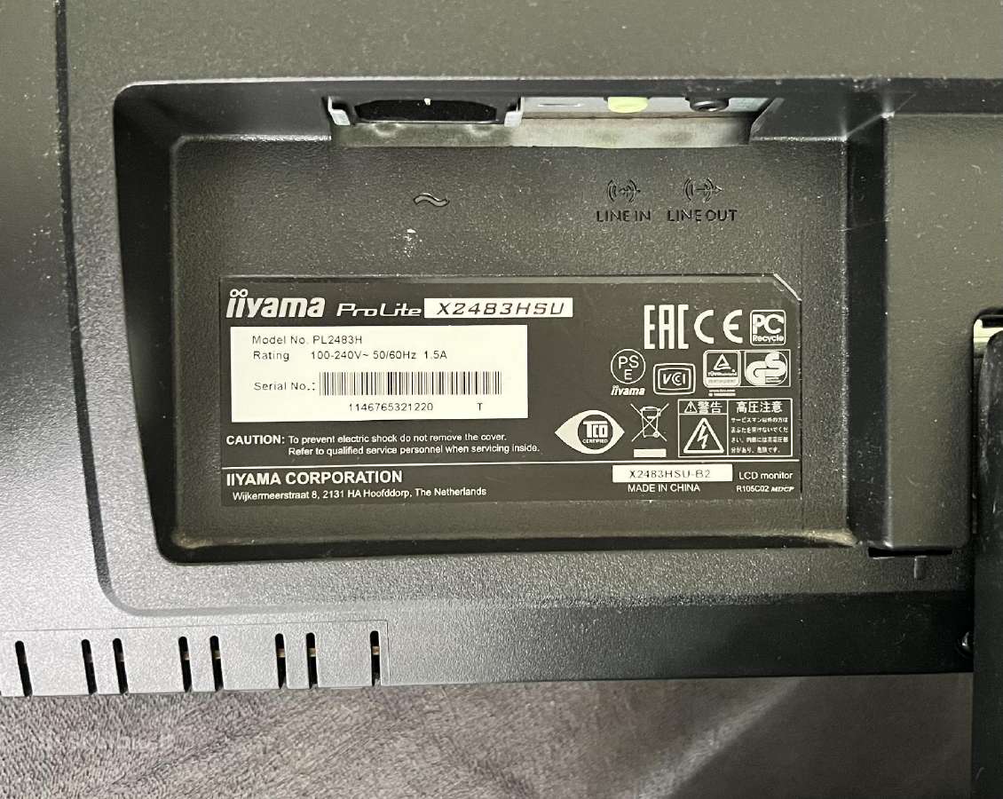 Parduodu Iiyama Prolite X2483hsu-b2 monitorių - nuotraukos Nr. 2