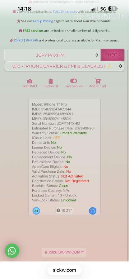 iPhone 17 Pro 256 GB Silver (sidabrini ) - nuotraukos Nr. 4