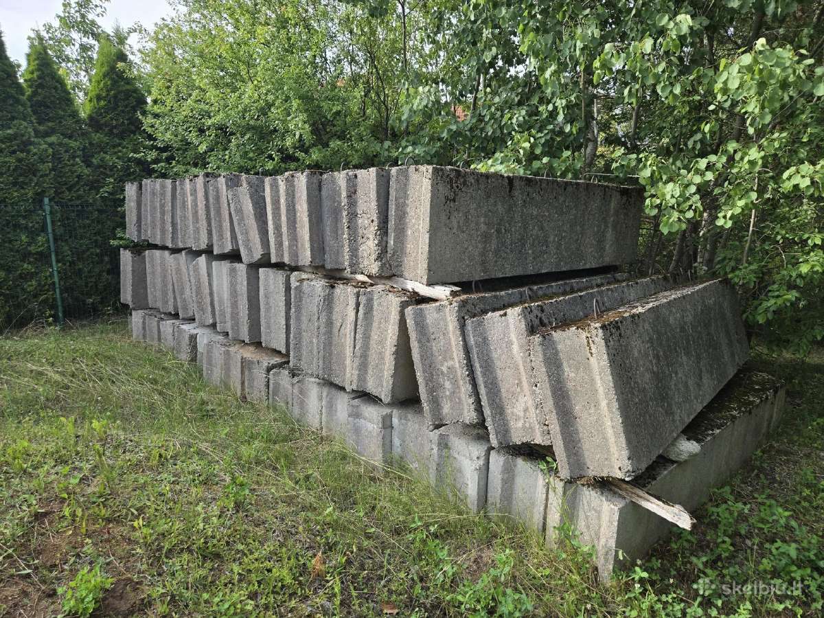 Gelžbetoniniai pamatų / sienų blokai ir plokštės - nuotraukos Nr. 5