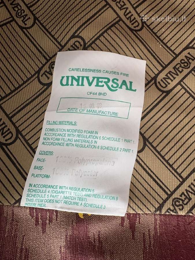 Vintažinis angliškas „universal“ wingback fotelis - nuotraukos Nr. 7