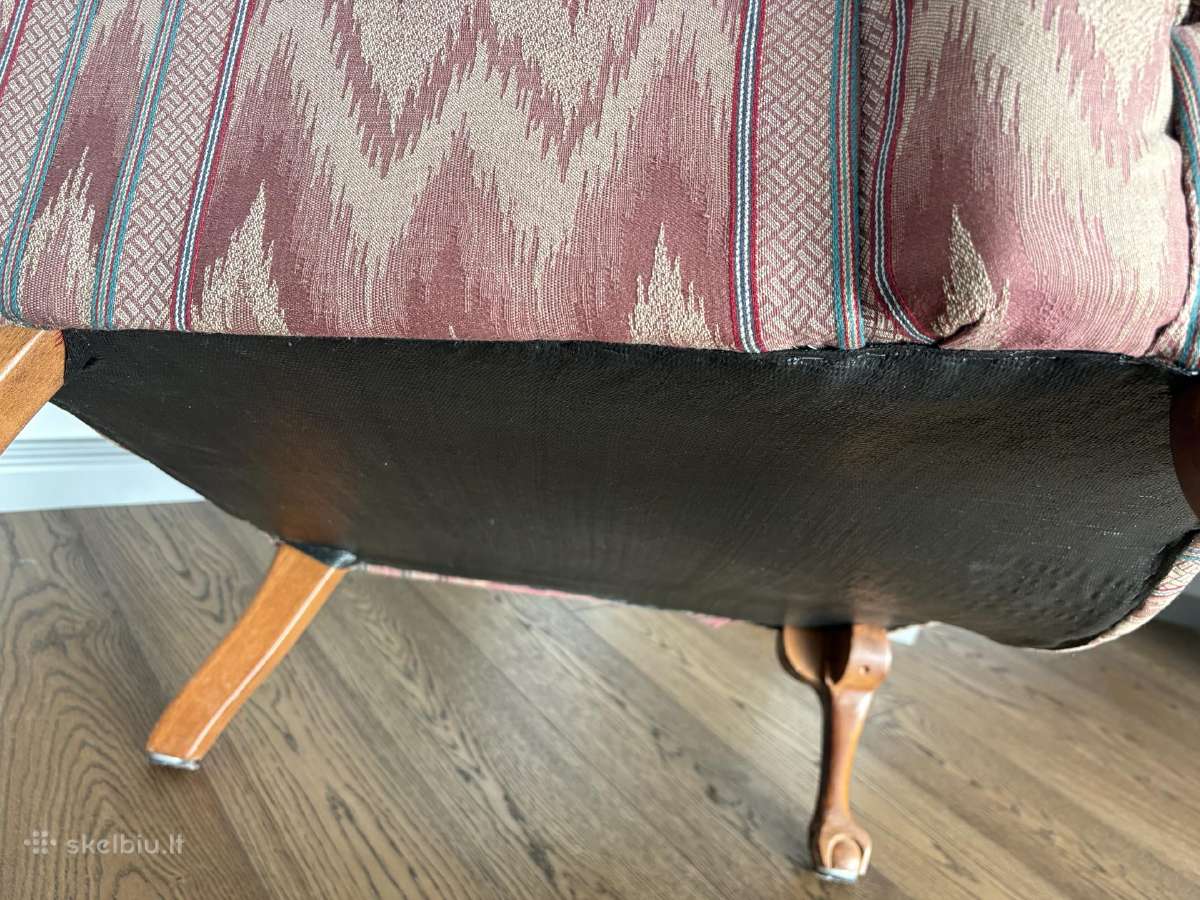 Vintažinis angliškas „universal“ wingback fotelis - nuotraukos Nr. 8