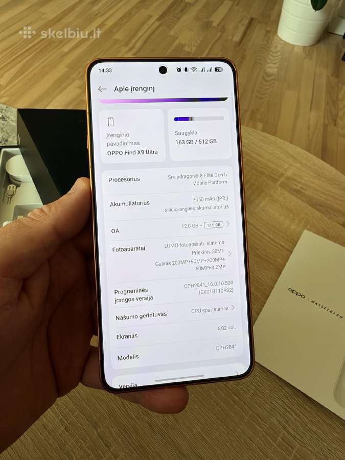 Oppo Find X9 Ultra, Orange 512/12gb - nuotraukos Nr. 9