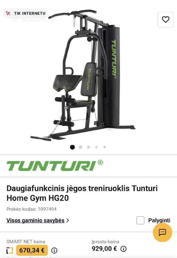 Tunturi irklavimo treniruoklis ir stakles - nuotraukos Nr. 2