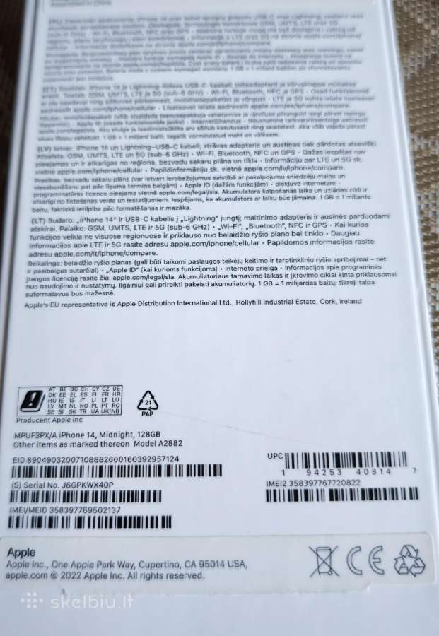 iPhone 14 128 GB - nuotraukos Nr. 6