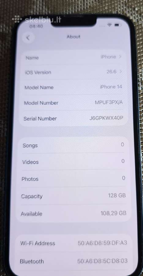 iPhone 14 128 GB - nuotraukos Nr. 7