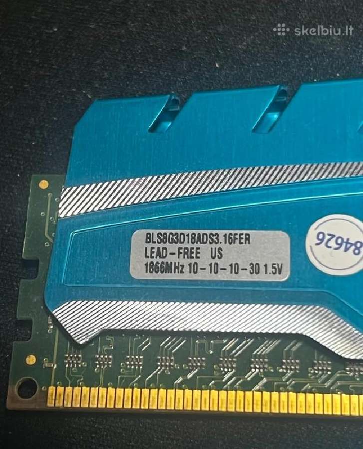 Crucial Ballistix 16gb (2x8gb) Ddr3 RAM - nuotraukos Nr. 4